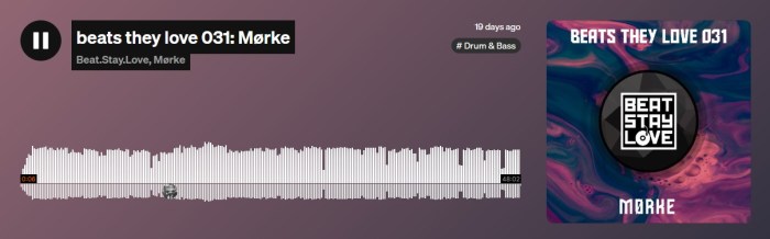 Neuer Mix: beats they love 031 von&nbsp;Mørke